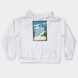 Switzerland travel poster Kids Hoodie